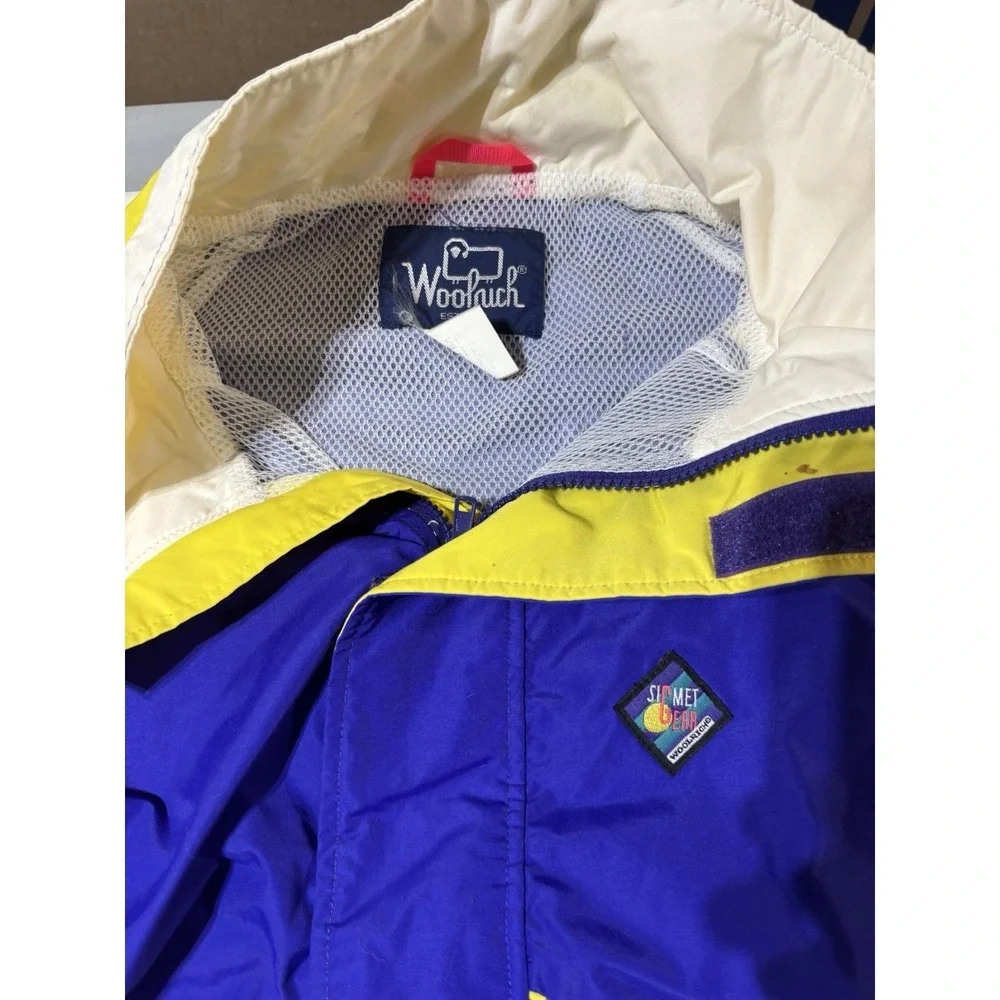 Vintage 80s Woolrich Jacket Adult Extra Large‎ XL Zip Front  Mens Purple/white